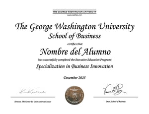 certificado GWU pgei